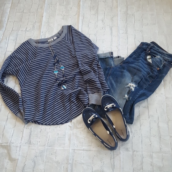 Cato Tops - 2/$25  EUC gray and navy top